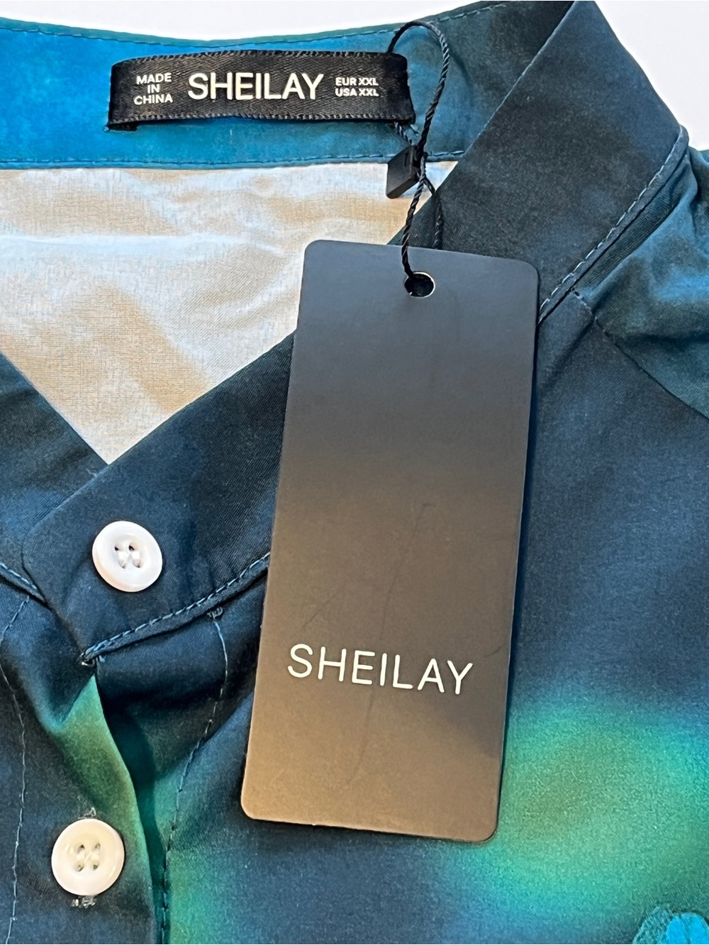 Sheilay women print Floral Button-Down Blouse size XXL Lightweight casual New - Picture 8 of 8